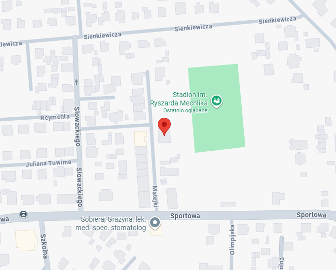Mapa – Stadion im. Ryszarda Mechlika, ul. Matejki 2, 83-032 Pszczółki